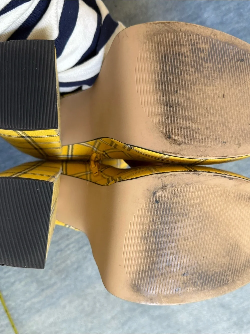 Steve Madden Yellow Plaid Platform Ankle Boots Clueless inspired